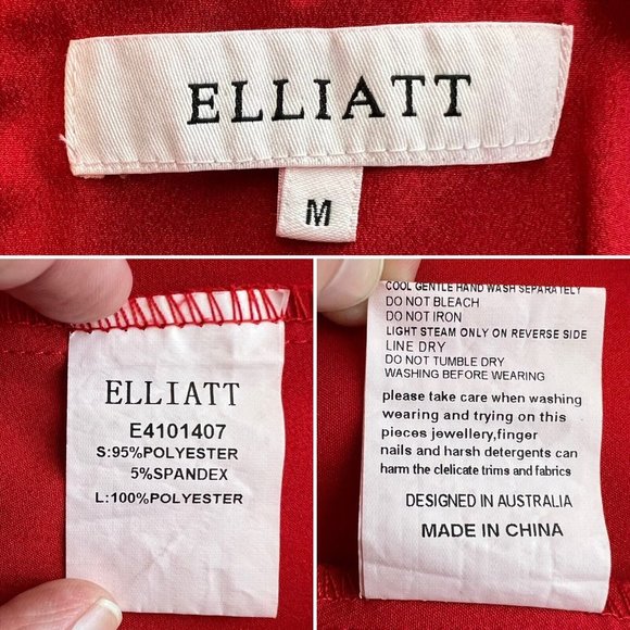 Elliatt x Revolve The Shot Tulip Dress Size M Red Asymmetrical Cutout Cocktail - Picture 10 of 10